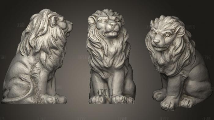 Lion Sculpture (1) stl model for CNC